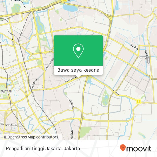 Peta Pengadilan Tinggi Jakarta