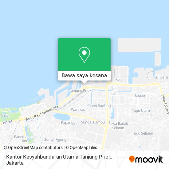 Peta Kantor Kesyahbandaran Utama Tanjung Priok