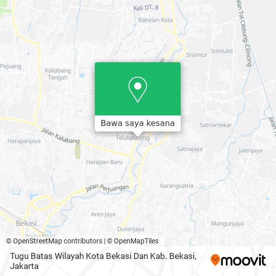 Peta Tugu Batas Wilayah Kota Bekasi Dan Kab. Bekasi