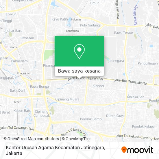 Peta Kantor Urusan Agama Kecamatan Jatinegara