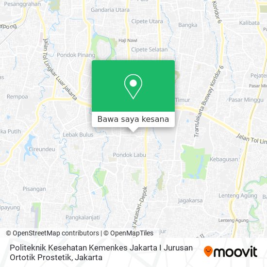 Peta Politeknik Kesehatan Kemenkes Jakarta I Jurusan Ortotik Prostetik