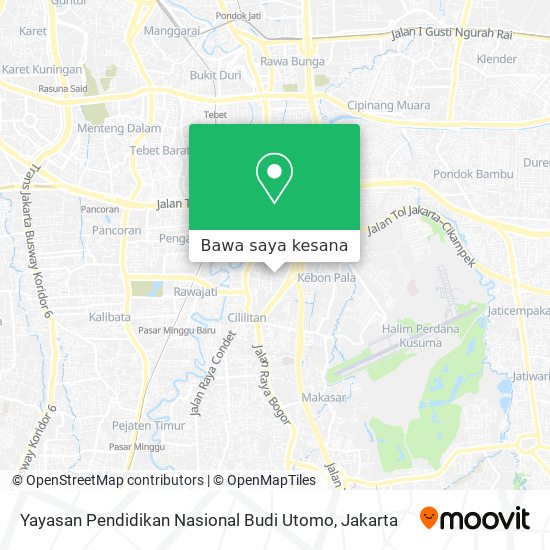 Peta Yayasan Pendidikan Nasional Budi Utomo