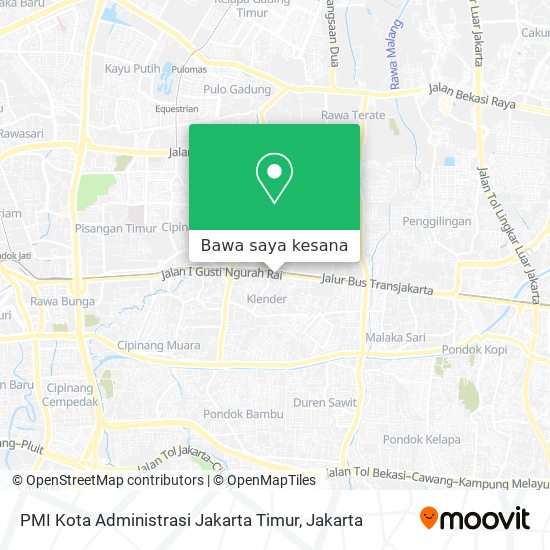 Peta PMI Kota Administrasi Jakarta Timur