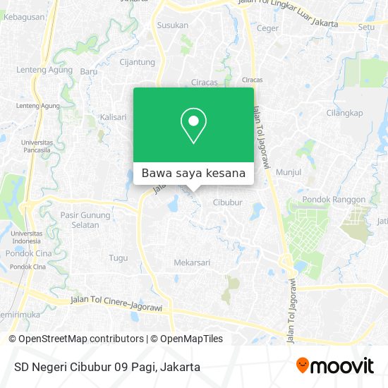 Peta SD Negeri Cibubur 09 Pagi