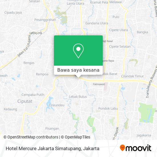 Peta Hotel Mercure Jakarta Simatupang