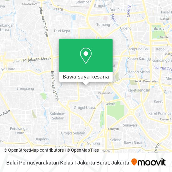 Peta Balai Pemasyarakatan Kelas I Jakarta Barat