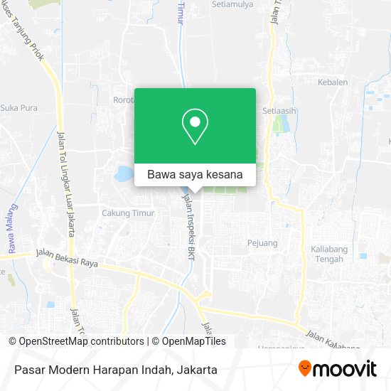Peta Pasar Modern Harapan Indah