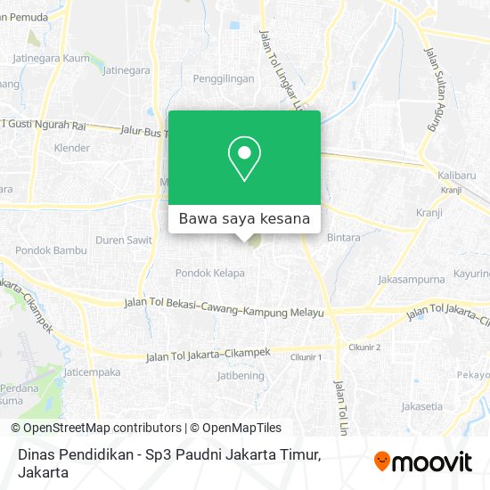 Peta Dinas Pendidikan - Sp3 Paudni Jakarta Timur