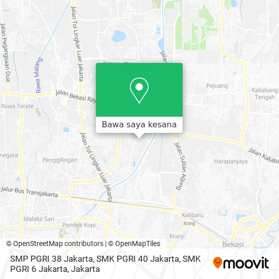 Peta SMP PGRI 38 Jakarta, SMK PGRI 40 Jakarta, SMK PGRI 6 Jakarta