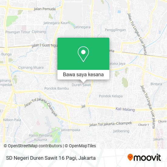 Peta SD Negeri Duren Sawit 16 Pagi