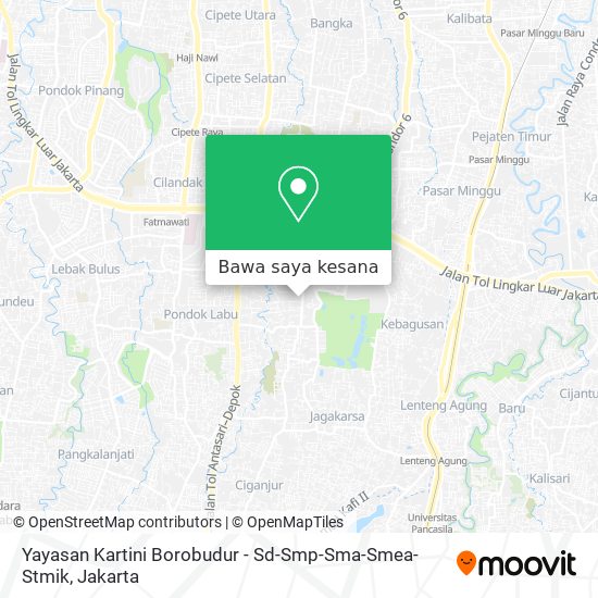 Peta Yayasan Kartini Borobudur - Sd-Smp-Sma-Smea-Stmik
