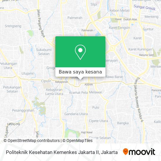 Peta Politeknik Kesehatan Kemenkes Jakarta II