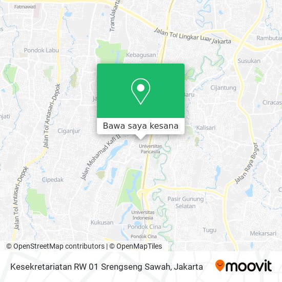 Peta Kesekretariatan RW 01 Srengseng Sawah