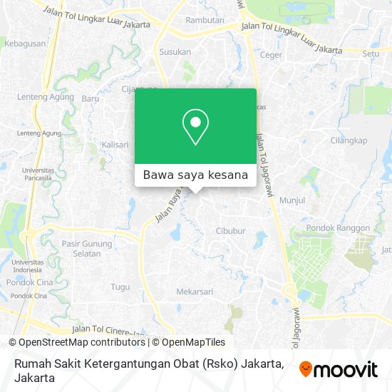 Peta Rumah Sakit Ketergantungan Obat (Rsko) Jakarta