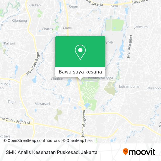Peta SMK Analis Kesehatan Puskesad
