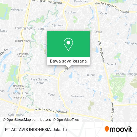 Peta PT ACTAVIS INDONESIA