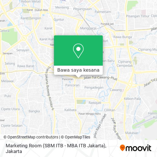 Peta Marketing Room (SBM ITB - MBA ITB Jakarta)