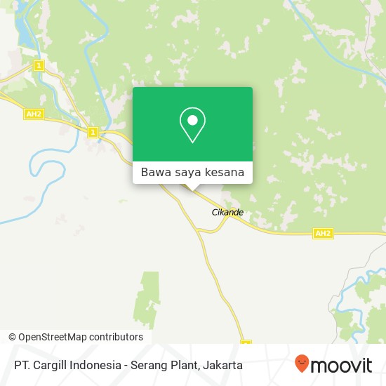 Peta PT. Cargill Indonesia - Serang Plant