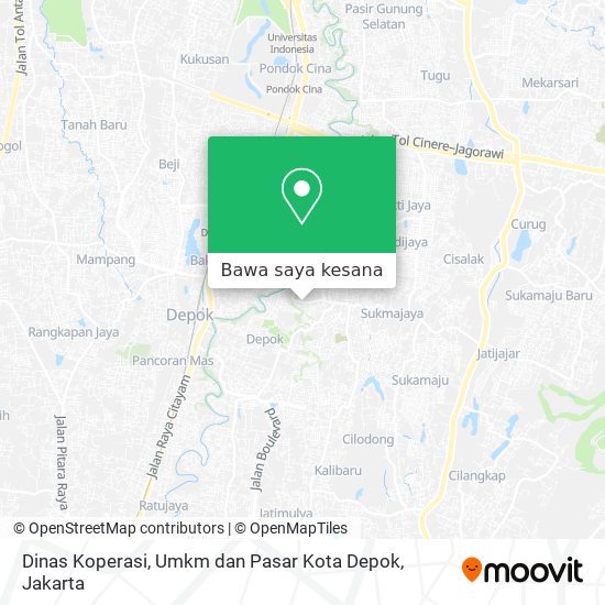 Peta Dinas Koperasi, Umkm dan Pasar Kota Depok