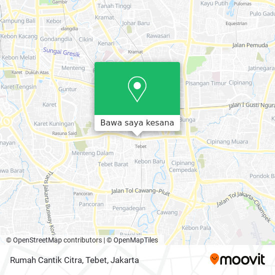 Peta Rumah Cantik Citra, Tebet