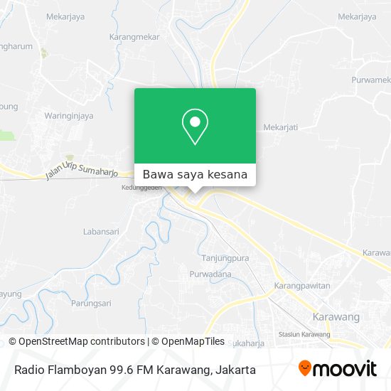 Peta Radio Flamboyan 99.6 FM Karawang