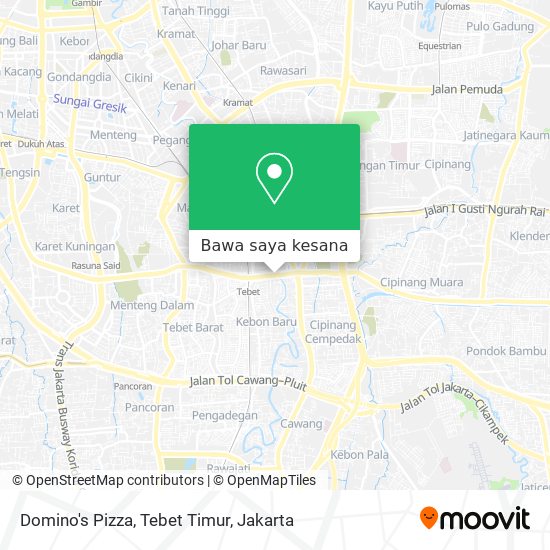 Peta Domino's Pizza, Tebet Timur