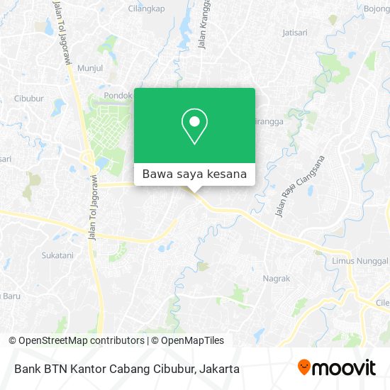 Peta Bank BTN Kantor Cabang Cibubur