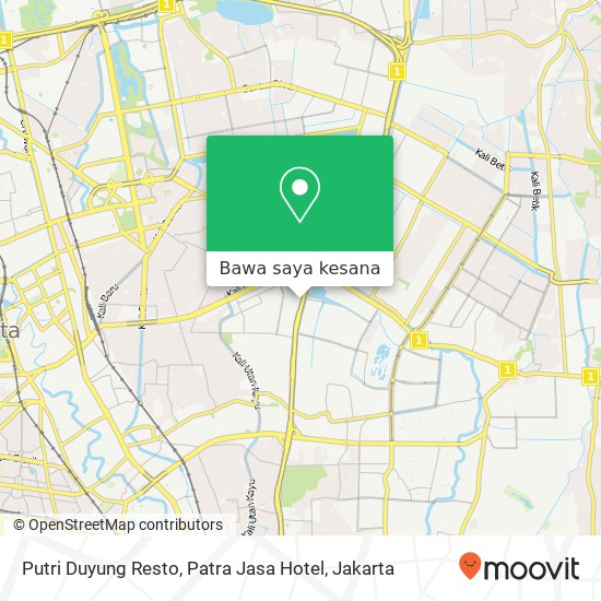 Peta Putri Duyung Resto, Patra Jasa Hotel