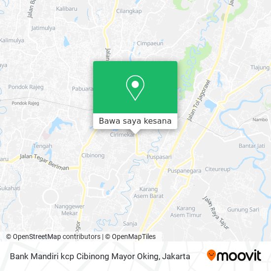 Peta Bank Mandiri kcp Cibinong Mayor Oking