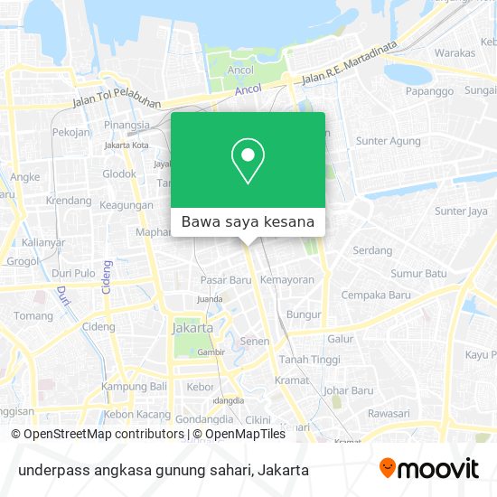 Peta underpass angkasa gunung sahari