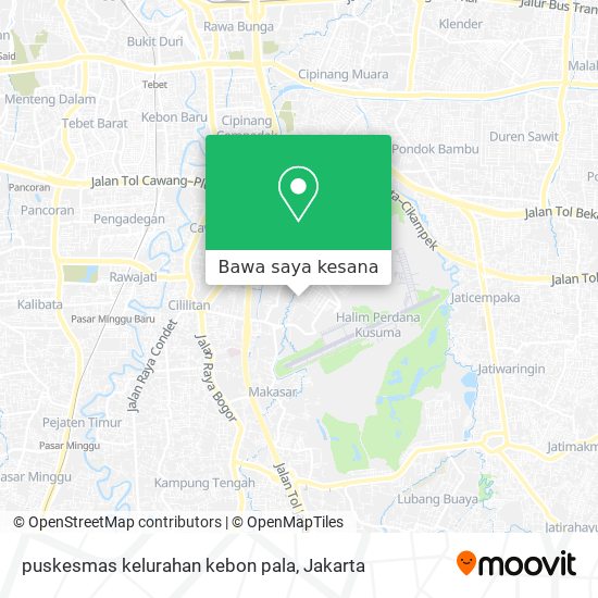 Peta puskesmas kelurahan kebon pala