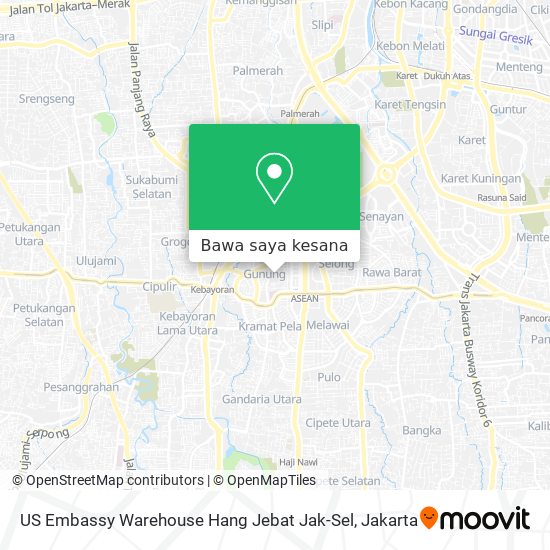 Peta US Embassy Warehouse Hang Jebat Jak-Sel