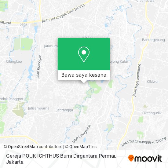 Peta Gereja POUK ICHTHUS Bumi Dirgantara Permai