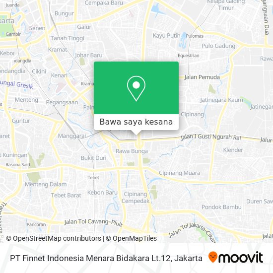 Peta PT Finnet Indonesia Menara Bidakara Lt.12