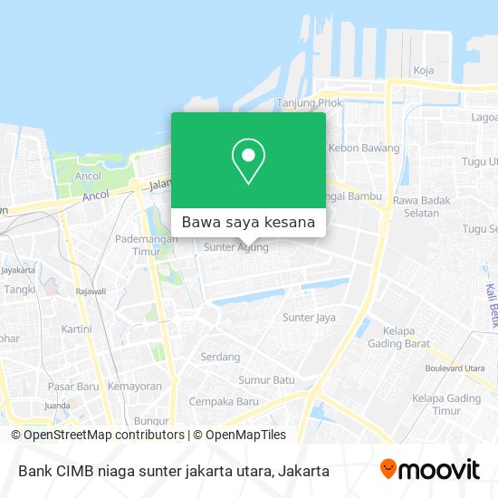 Peta Bank CIMB niaga sunter jakarta utara
