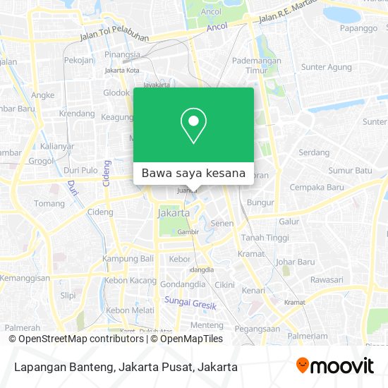 Peta Lapangan Banteng, Jakarta Pusat
