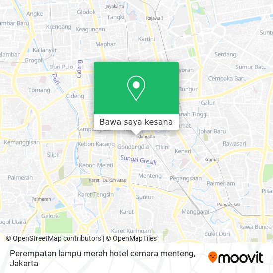 Peta Perempatan lampu merah hotel cemara menteng