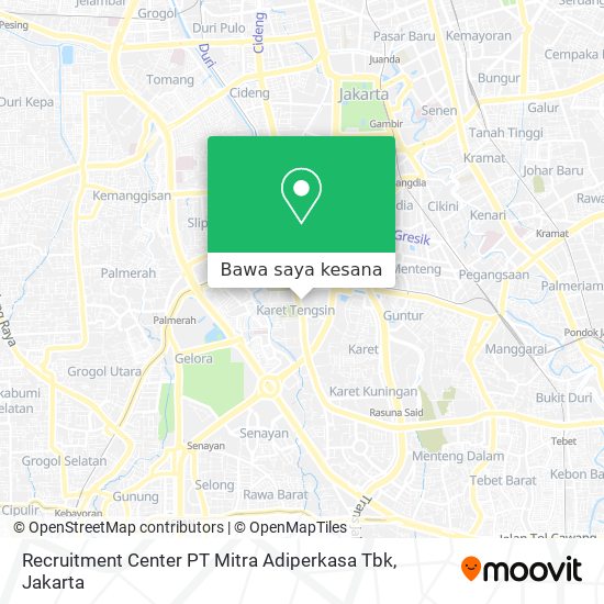 Peta Recruitment Center PT Mitra Adiperkasa Tbk