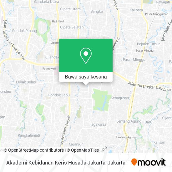 Peta Akademi Kebidanan Keris Husada Jakarta