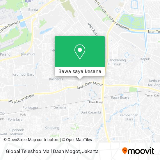 Peta Global Teleshop Mall Daan Mogot