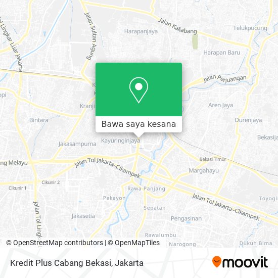 Peta Kredit Plus Cabang Bekasi