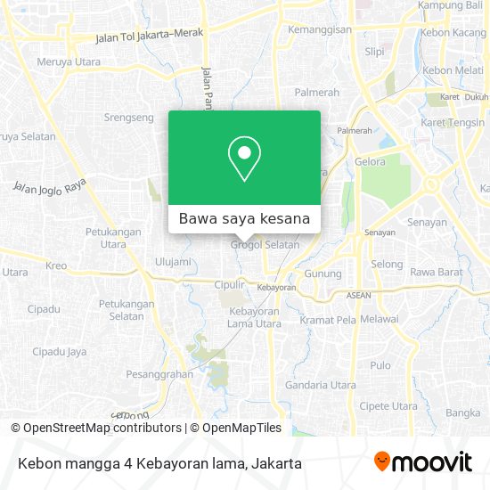 Peta Kebon mangga 4  Kebayoran lama
