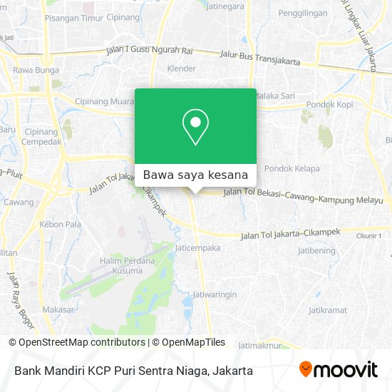 Peta Bank Mandiri KCP Puri Sentra Niaga