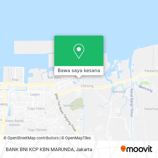 Peta BANK BNI KCP KBN MARUNDA