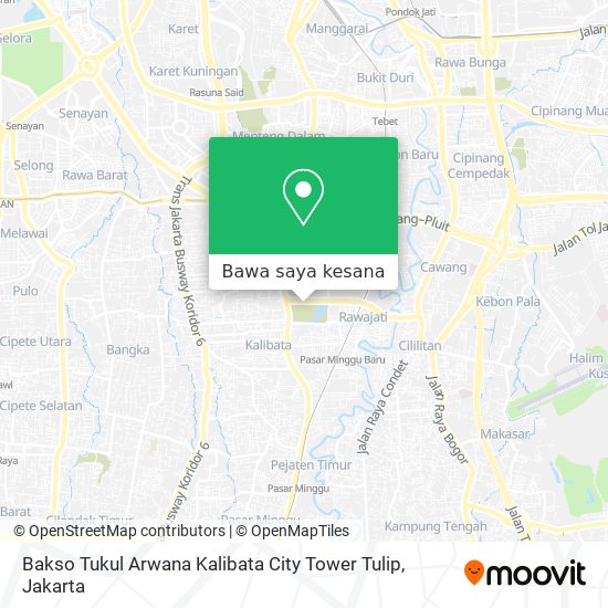 Peta Bakso Tukul Arwana Kalibata City Tower Tulip