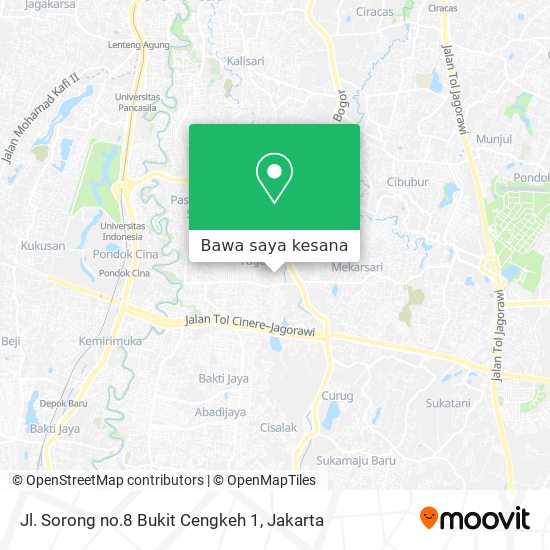 Peta Jl. Sorong no.8 Bukit Cengkeh 1