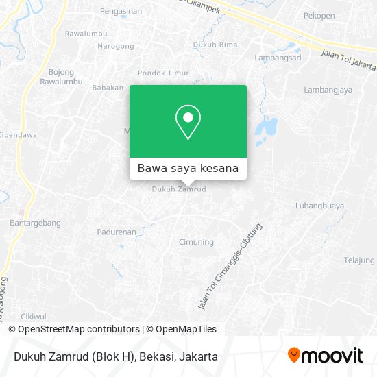 Peta Dukuh Zamrud (Blok H), Bekasi