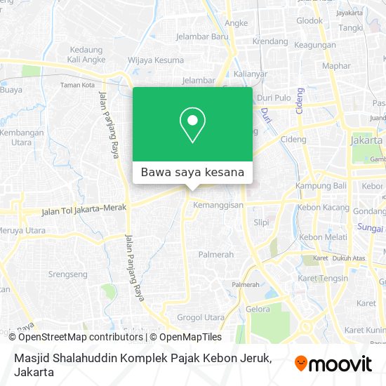 Peta Masjid Shalahuddin Komplek Pajak Kebon Jeruk