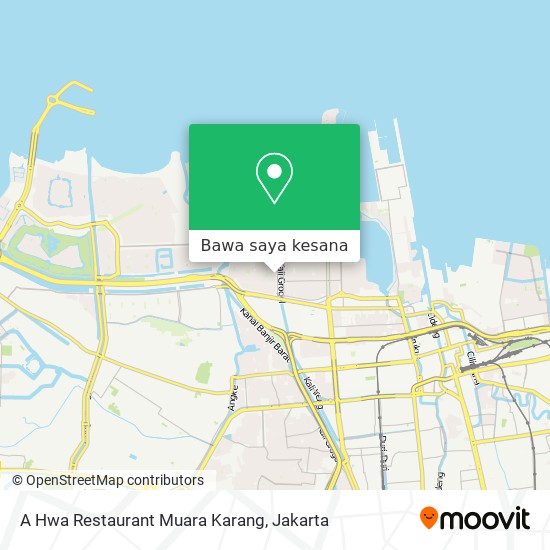 Peta A Hwa Restaurant Muara Karang