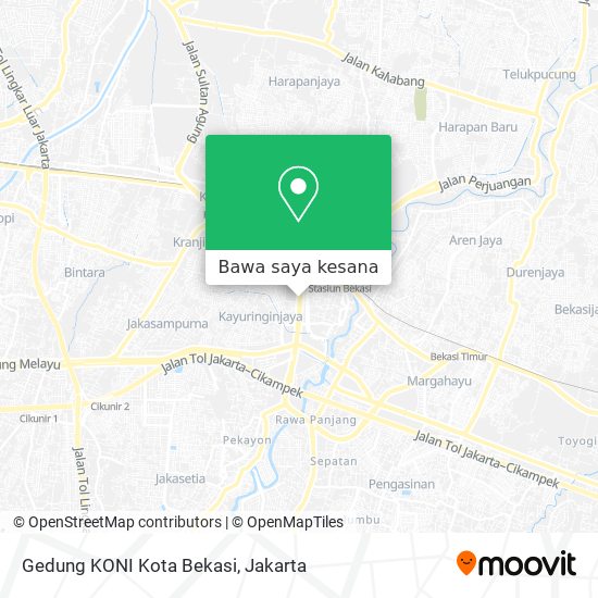 Peta Gedung KONI Kota Bekasi